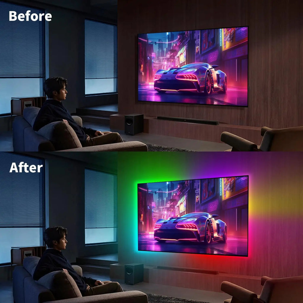 Bluetooth RGB Neon LED Strip 1-10m DC5V USB IP65 Waterproof Flexible Tape with App/Remote Control Music Sync for Home Decor