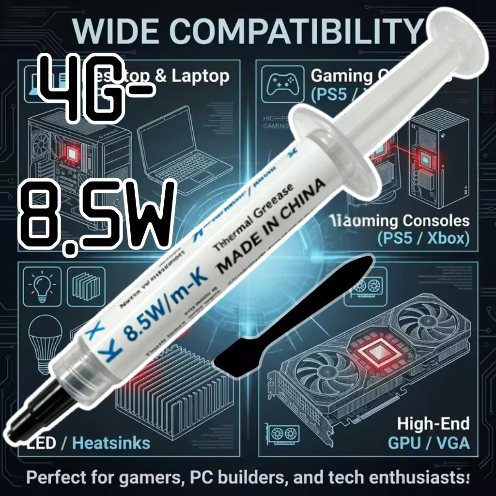 8.5w/m·k Thermal Paste Heat Conduction Compound Silicone Grease For Computer PC Laptop CPU GPU Video Card 4g Higher than