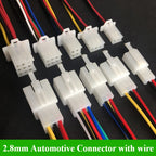 2.8mm 2/3/4/6/9 pin Automotive Quick connection Electrical wire connector Male Female cable terminal plug Kits Motorcycle