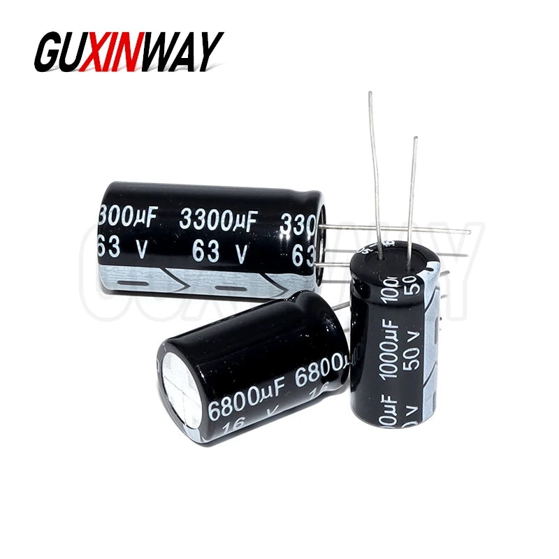 Aluminum Electrolytic Capacitor 10V 16V 25V 35V 50V 63V 2.2 3.3 4.7 10 33 47 100 220 330 470 1000 2200 3300 4700 6800 10000UF