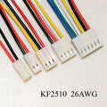 10pcs KF2510 10cm 20cm 30cm 2p 3p 4p 5p 6PIN Single Side Plug Connector 2.54mm 0.1" Pitch  26AWG Electronic Wire Harness