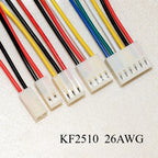 10pcs KF2510 10cm 20cm 30cm 2p 3p 4p 5p 6PIN Single Side Plug Connector 2.54mm 0.1" Pitch  26AWG Electronic Wire Harness
