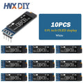 1-10pcs 0.91 Inch 128x32 IIC I2C White / Blue OLED LCD Display DIY Module SSD1315 Driver IC DC 3.3V 5V for Arduino