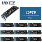 1-10pcs 0.91 Inch 128x32 IIC I2C White / Blue OLED LCD Display DIY Module SSD1315 Driver IC DC 3.3V 5V for Arduino