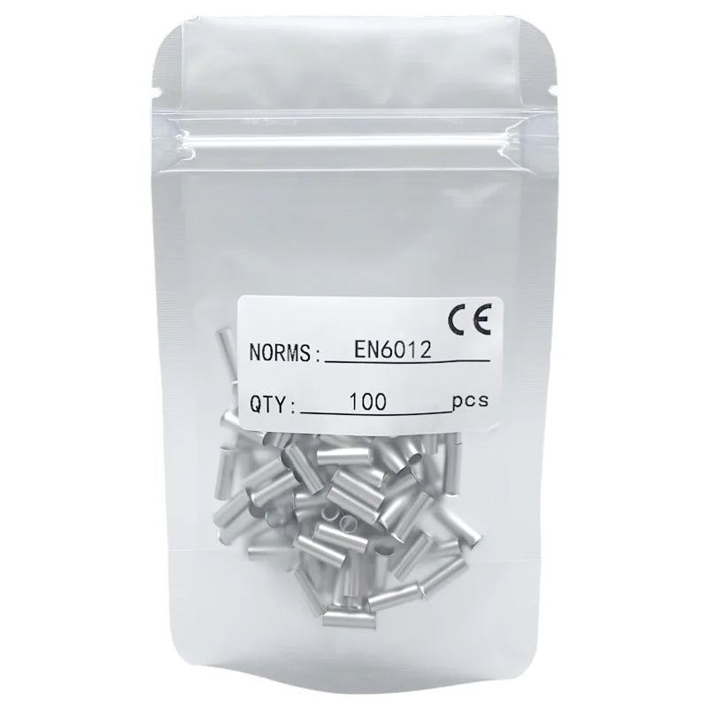Pure Copper Non-Insulated Cord End Terminals Kit EN0508 EN1008 EN4009 Naked Wire Ferrules Crimp Terminals Wire Connector