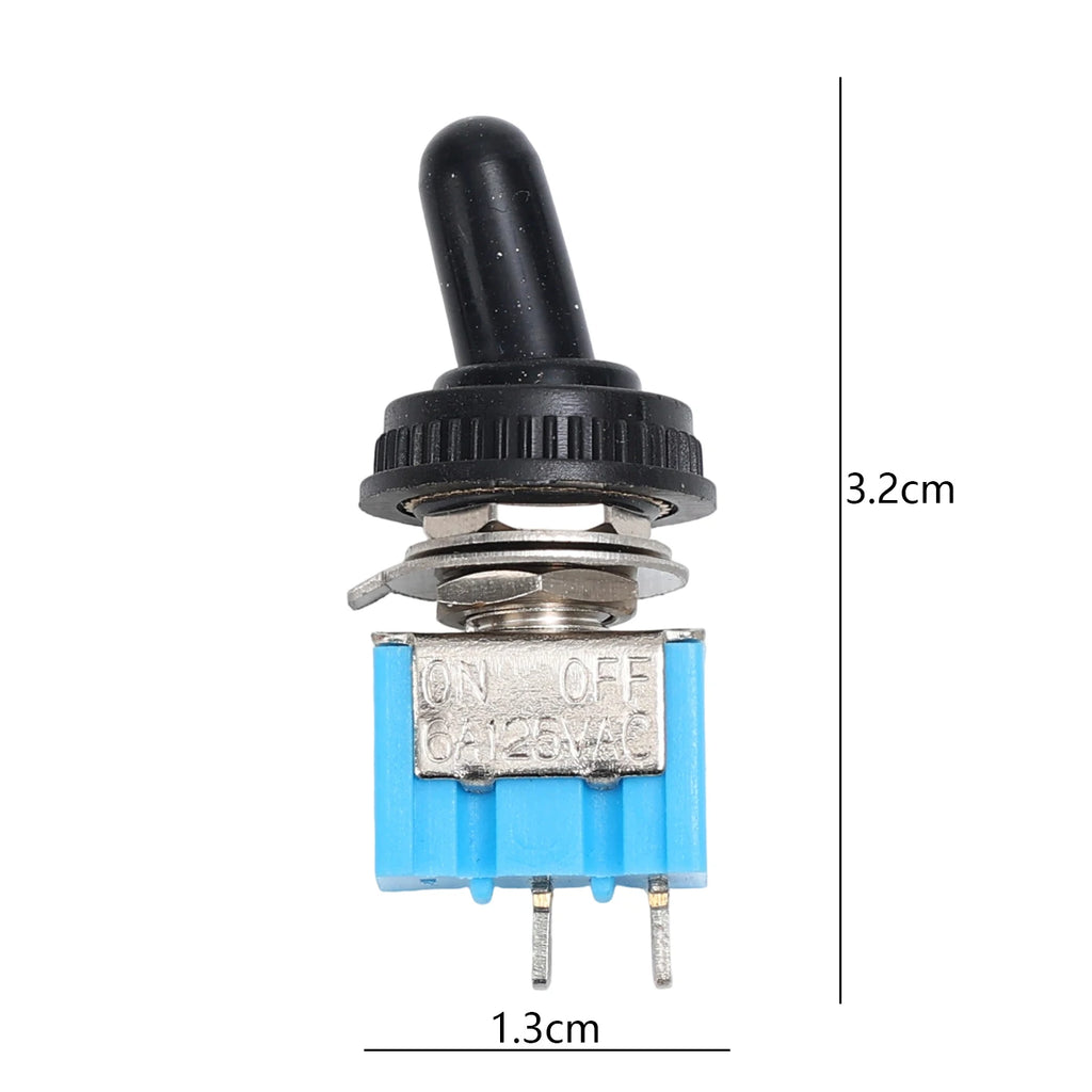 1-10PCS MT-S101 2-Pin 2-Position Miniature Toggle Switch Blue Micro Toggle Switch Tool Motorcycle Boat Supplies Accessories