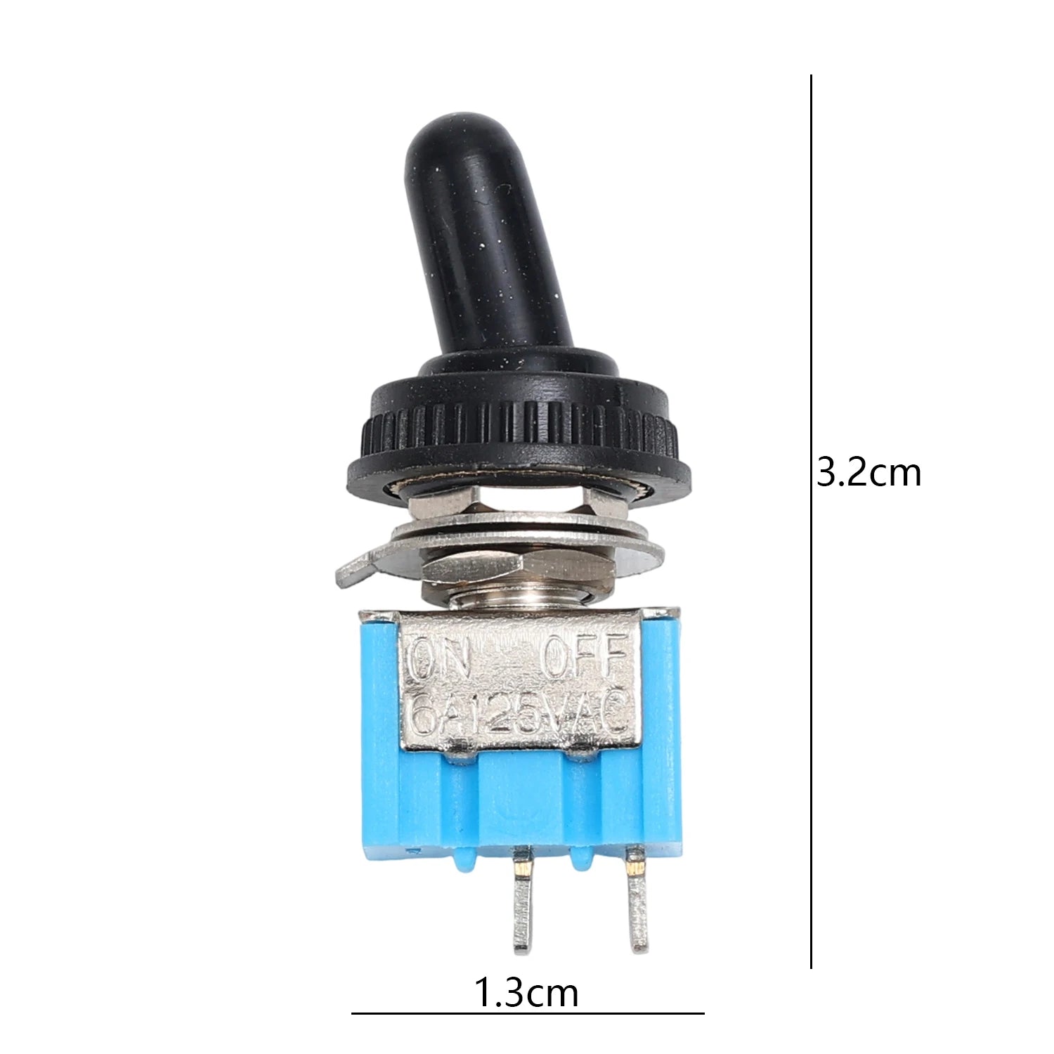 1-10PCS MT-S101 2-Pin 2-Position Miniature Toggle Switch Blue Micro Toggle Switch Tool Motorcycle Boat Supplies Accessories