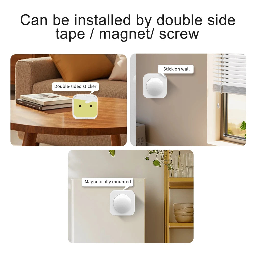 LINCUKOO WIFI Smart PIR Motion Sensor Support Tuya Smart Life Automation Lighting Home Security 3 Years Battery Magnet Install