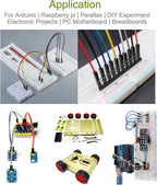 40PIN 20/10CM Dupont Cable Male to Male Female Jumper Wire for Arduino DIY Kit 3 Different Connections for Electronics Projects