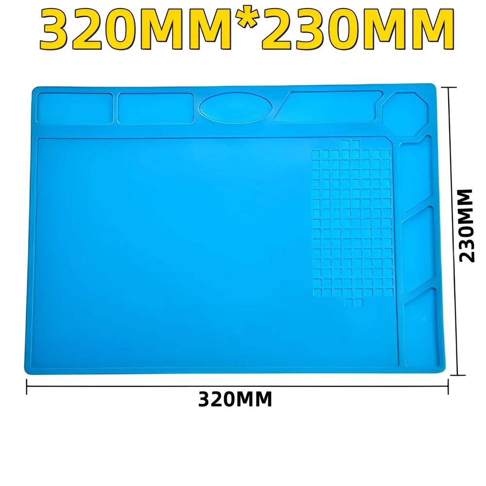 Soldering Mat ESD Antistatic Heat Resistant Insulation Work Mat Soldering Station Kit Silicone Repair Pad Maintenance Platform