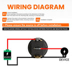 FILN 8PCS 12V 24V 110V 220V Waterproof Rocker Switch 3 Pin LED Lighted ON-OFF Round SPST Toggle Switch for Car Boat Marine PA66