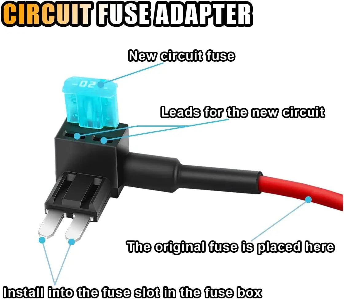 Automotive Fuse Set 5/10Pcs 12V Car Blade Fuse Holder Mini ATM ATO Add-a-Circuit Fuse TAP Adapter Fuse Fuse for Car Trucks Boats