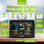 Baldr Weather Station Atomic Digital Alarm Clock Calendar Wireless Humidity Temperature Trend Meter Moon Phase Barometer Sensor