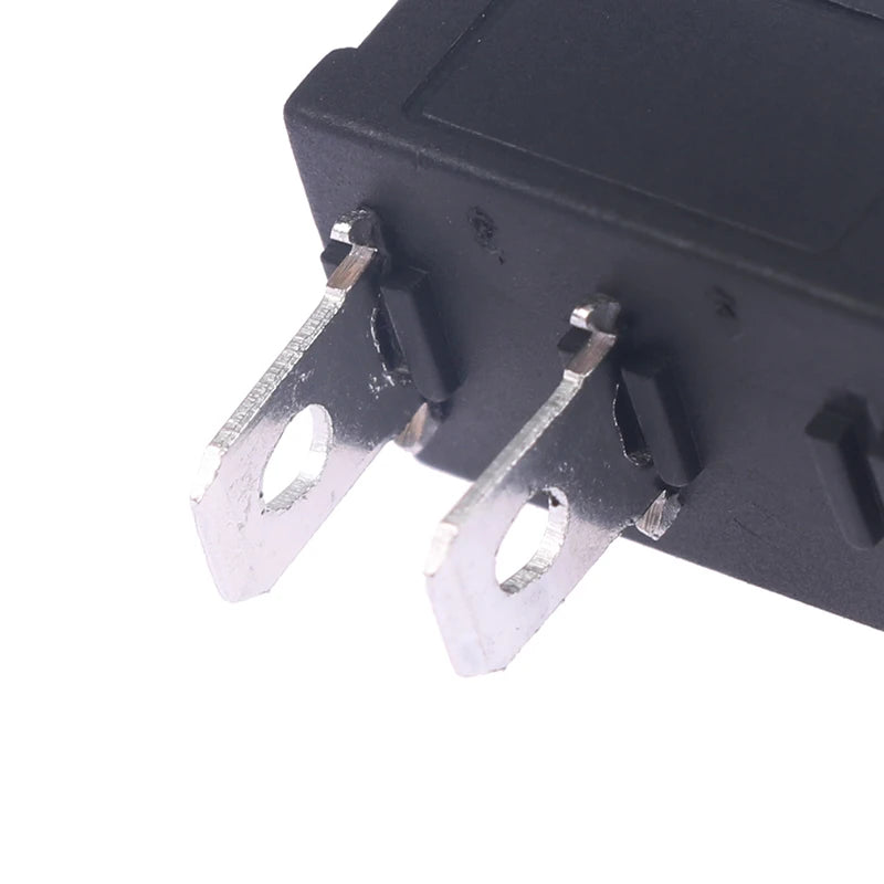 5Pcs Black Push Button Mini Switch 2Pin Snap-in On/Off Rocker Switch With Waterproof Cover