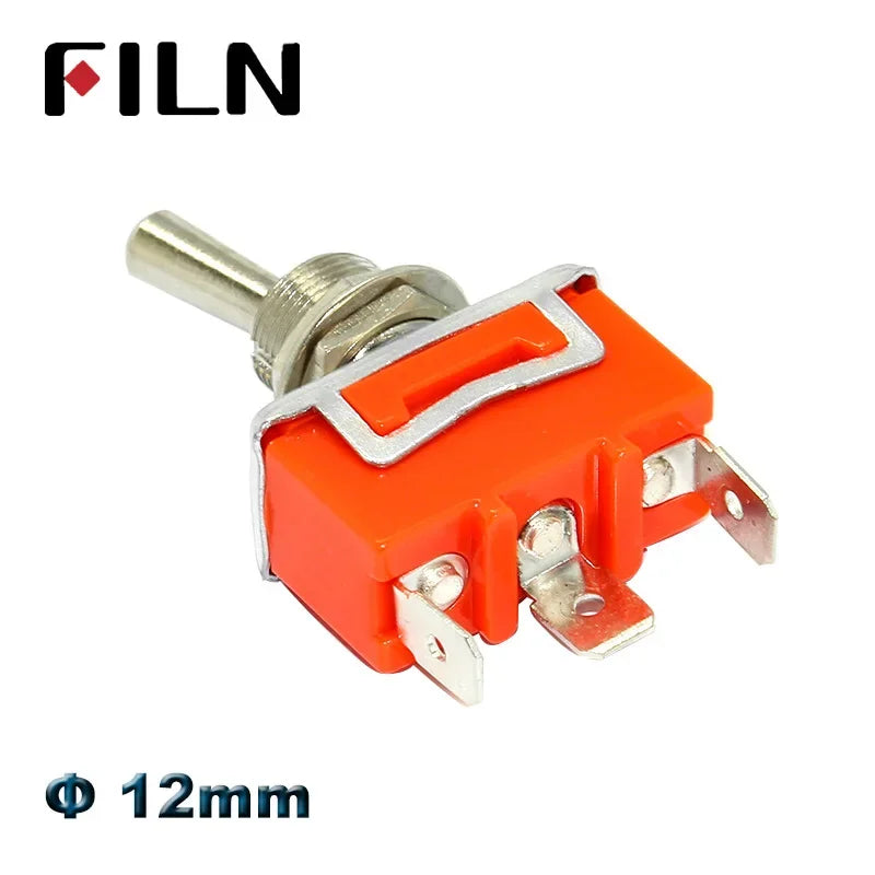 FILN 15A 250V Toggle Switches Miniature Thumb Lever on Off SPST SPDT DPDT Power Rocker Waterproof Cap for Electronics