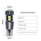 Car Interior Side Light T10 W5W 168 192 Led Tail Light 3030 10SMD 12V Auto Lamp CANBUS NO Error Car Marker Parking Bulb
