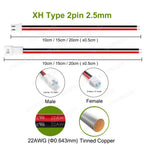 SM XH PH 2.54mm 1.25mm JST Connector Cable for 2 Pin Balance Adapter XH2.54 2.54 1.25 2Pin 2P Battery Male Female Connect Plug