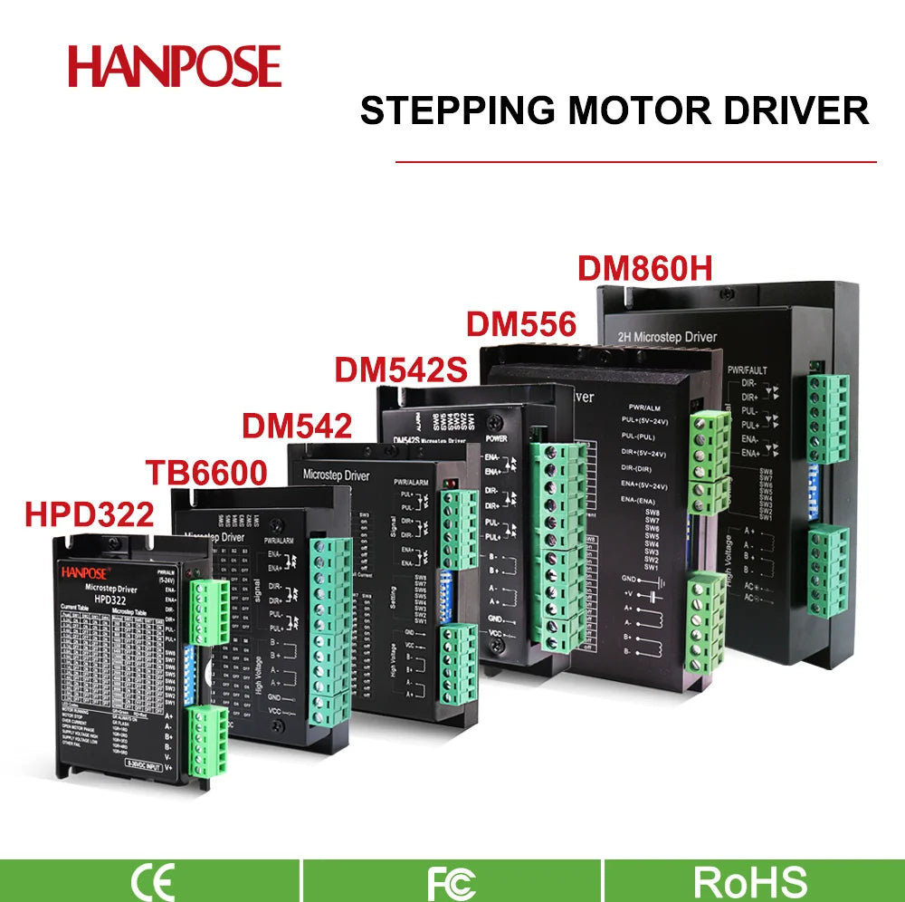 Hanpsoe Stepping Motor Driver TB6600 HPD322 DM542 DM556 DM860 HPD970 HPD980 Apply to NEMA17 NEMA23 NEMA34 Brushless Drive