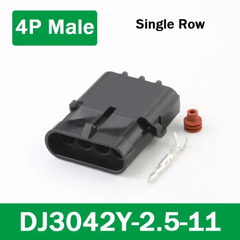 5/20Sets 2.5mm 1/2/3/4/6Pin Waterproof Electrical Connector Male Female Plug Delphi Injector Socket 12010975 For GM Motorcycle