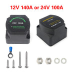 12V or 24V Smart Dual Battery Isolator Voltage Sensitive Split Charge Relay VSR Car Part 2 Battery Bank Charging Red LED
