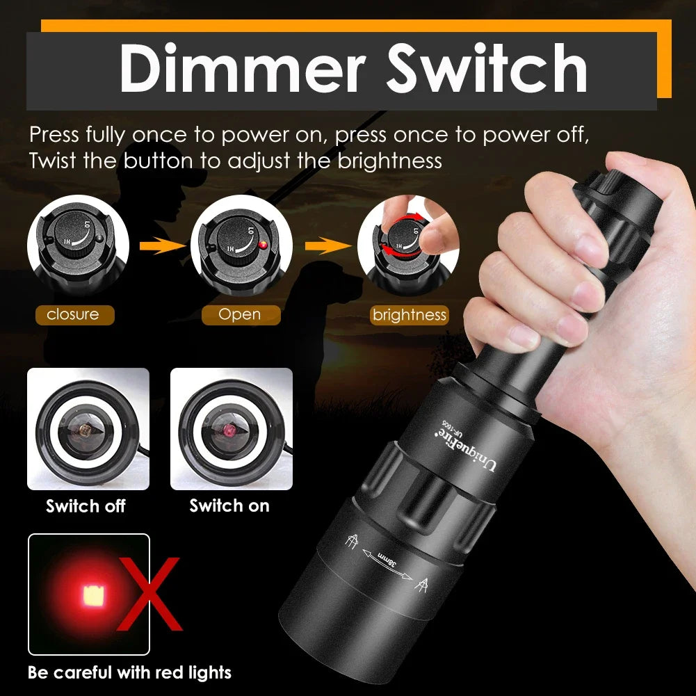 UniqueFire 50mm Lens IR850NM/940NM LED Infrared FlashLight Dimmer Switch Illuminator USB Rechargeable Torch Outdoor Night Vision