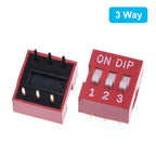 10pcs TZT Slide Type Switch 1 2 3 4 5 6 7 8 10PIN 2.54mm Position Way DIP Red Pitch Toggle Switch Red Snap Switch Dial Switch