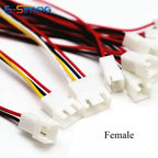 10pcs 22awg/26AWG XH2.54 10/20/30cm Female Male 2P 3P 4P 5P 6P Plug Butt-joint Aerial Dock Crimp Terminal Wire Cable Connector