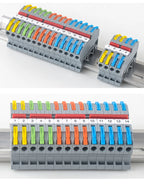 6MM DIN Rail Terminal Blocks Free Splicing Compact Quick Lever Wiring Connector Spring Cable Connection Terminal Press 32A 450V