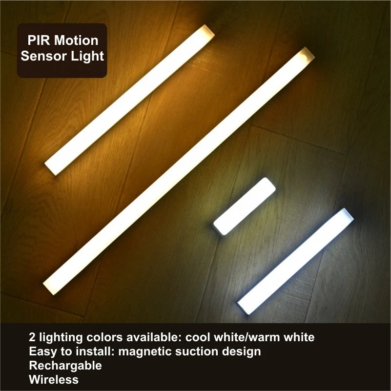 Wall Lamp Rechargeable Magnetic Lights Smart Motion Sensor LED Night Light For Bathroom Indoor Lamp Cabinet Floodlight