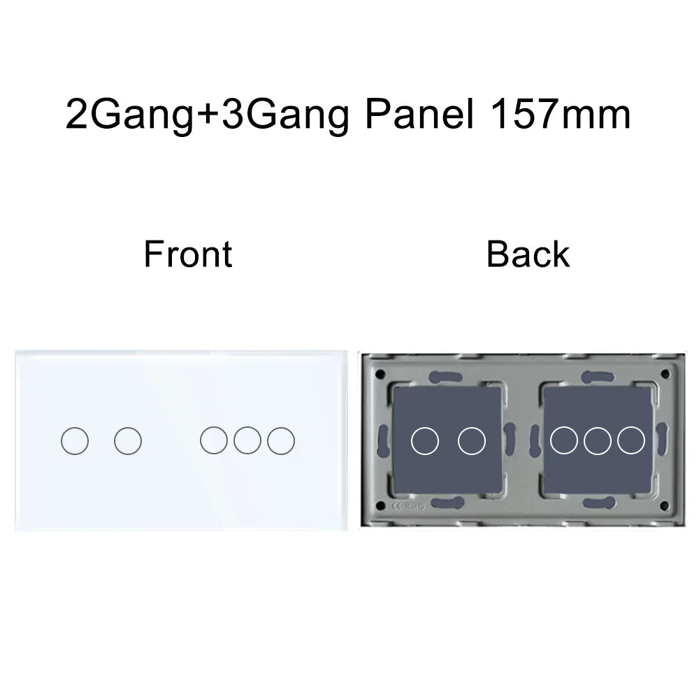TAWOIA 1/2/3Gang Wall Touch Switch 1/2/3Way Function Base Stair Switches Spare Parts Sensor 157Glass Panel DIY Free Combination