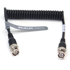 Right Angle BNC To Right Angle BNC Spring Cable SDI 12G Video Cable 75 Ω Coaxial Cable Camera Video Transmission Line