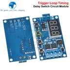 1/3PCS DC 12V 24V Dual MOS LED Digital Time Delay Relay Trigger Cycle Timer Delay Switch Circuit Board Timing Control Module DIY