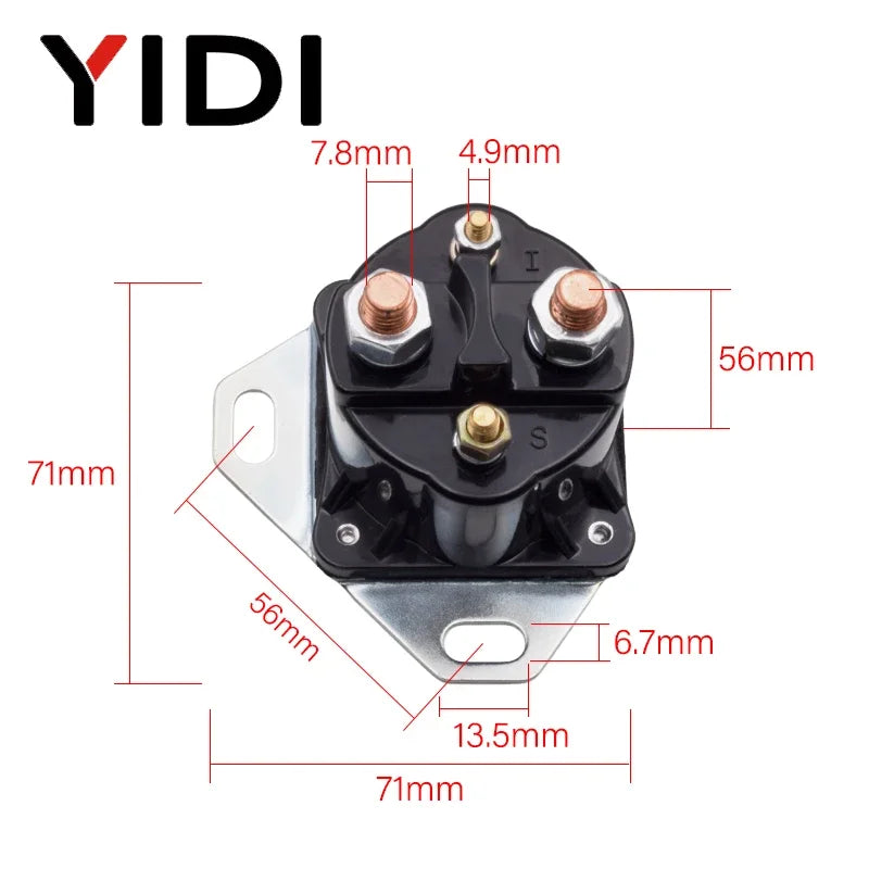 12V DC Metal Car Motor Starter Solenoid Relay Contactor 150A High Current For Auto Lawn Mowers Tractor Marine Power Accessories