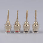 2/4Pcs 4MM Banana Female To 2MM Pin Connector HIFI Cable Adapter Plug Braided Copper Wire Socket