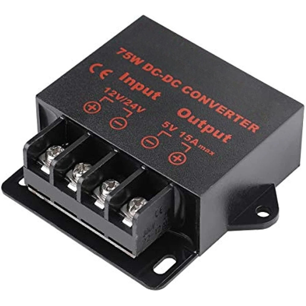 12V 24V to 5V DC Converter Regulator 3A-100A Car Step Down Reducer LED Lighting Display CE Certified Waterproof Dustproof