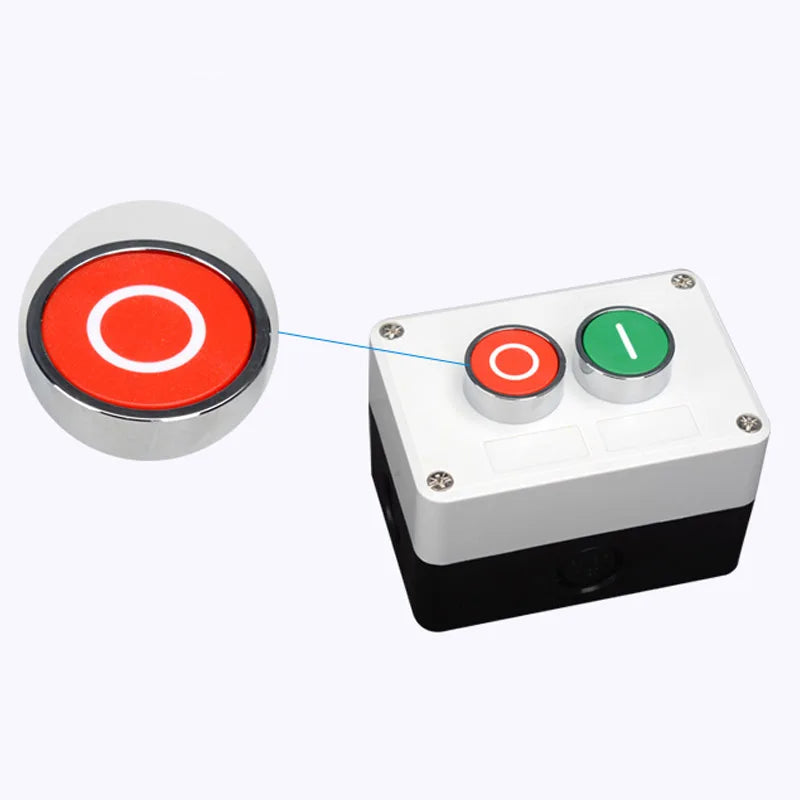 NEW XB2 Metal button switch control box start stop industrial identification symbol self reset circular emergency stop SWITCH