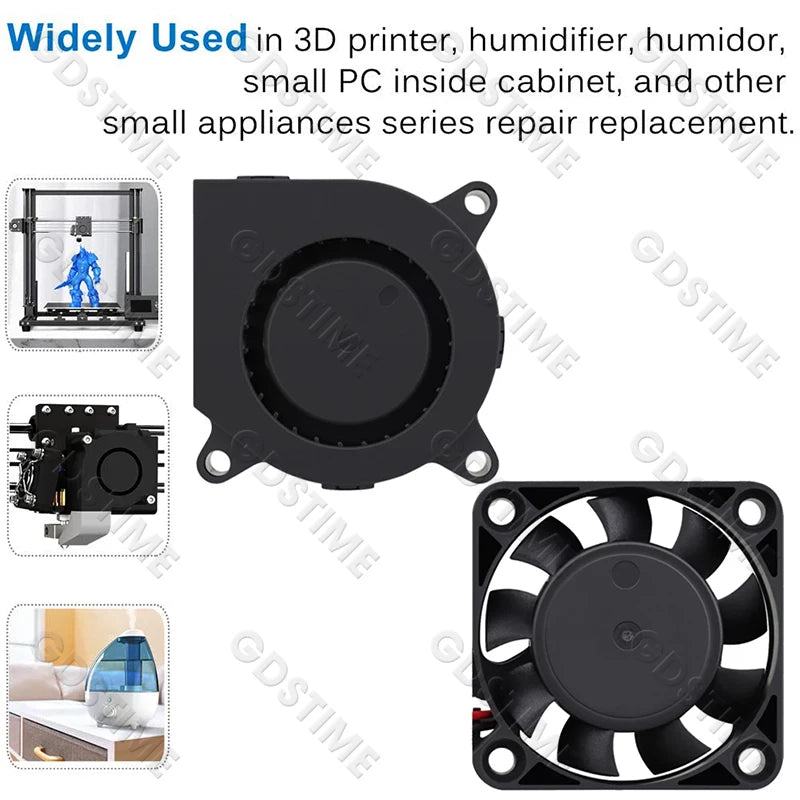 Gdstime Brushless Turbo Fan 24V Dual Ball 30mm 40mm 50mm For 3D Printer Fan DC Blower Cooling Fan 3010 4010 4020 5015 Clooer