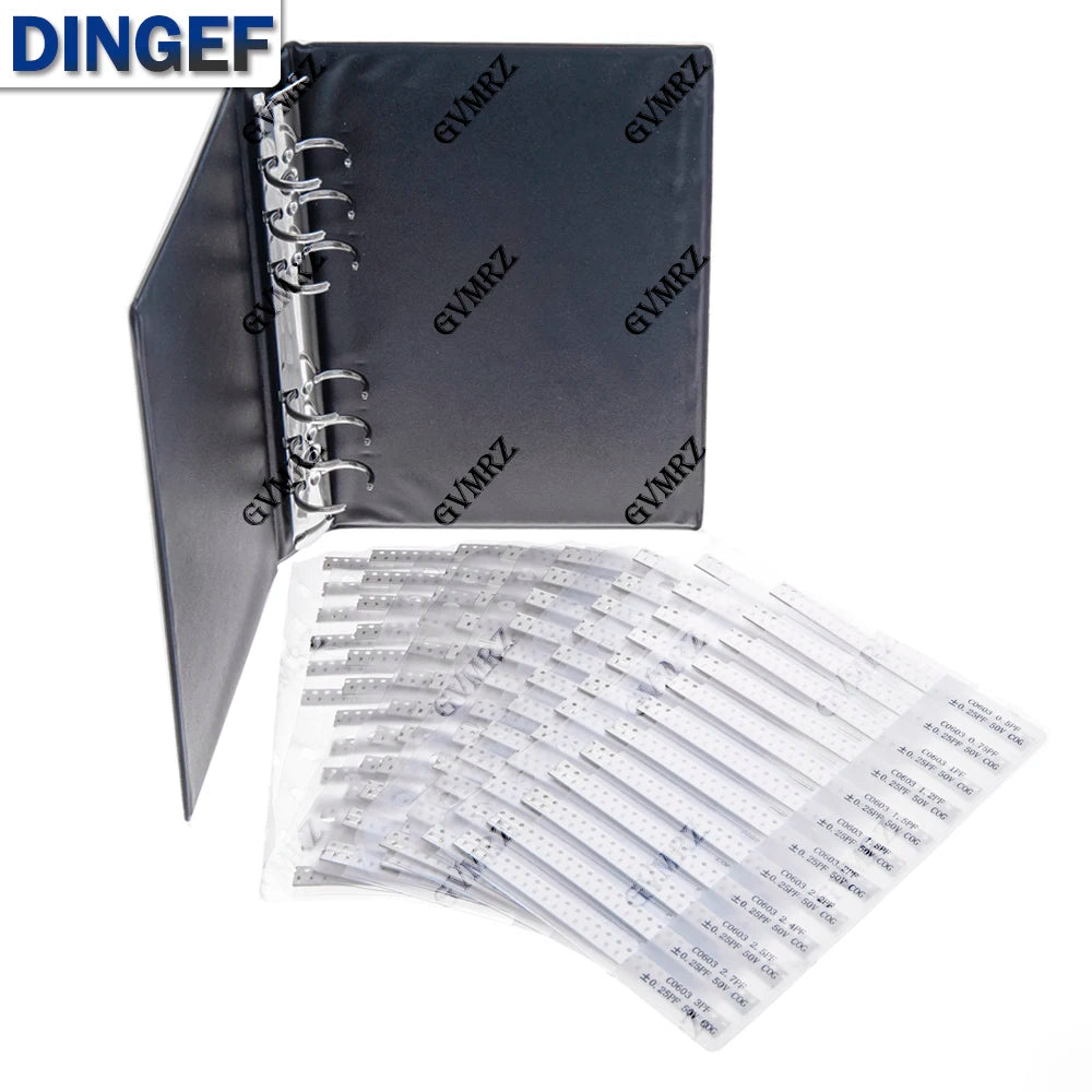 2500/4000/2250/4500PCS Capacitors Kit SMD Capacitor Sample Book 0201 0402 0603 0805 1206 Assortment Pack DIY