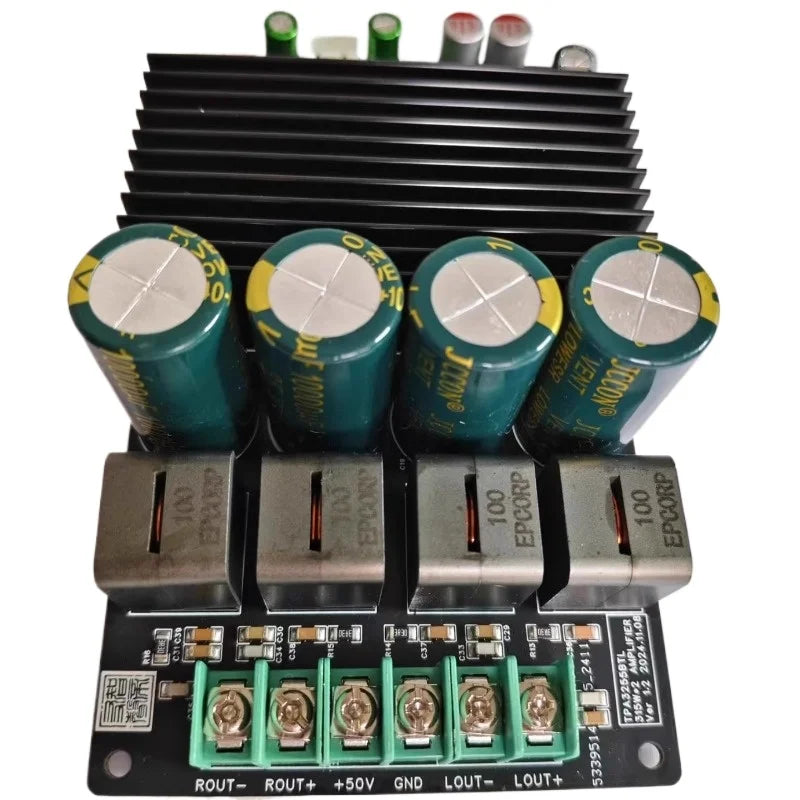 TPA3255 HIFI Class D Digital Power Amplifier Board 2*315W Stereo Audio Amplifier BTL DC18V-53V