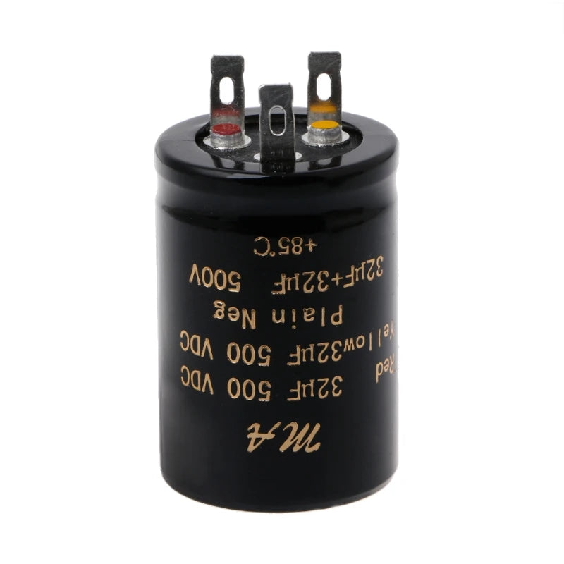 100+100uf,50+50uf,32+32uf,500V Electrolytic Double Amplifier Capacitors