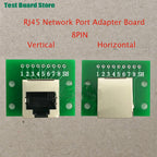 1Pce RJ45 Ethernet Port 8P Vertical Horizontal Test Board Bent Pin Straight Pin Network Port Adapter Circuit Board Connector