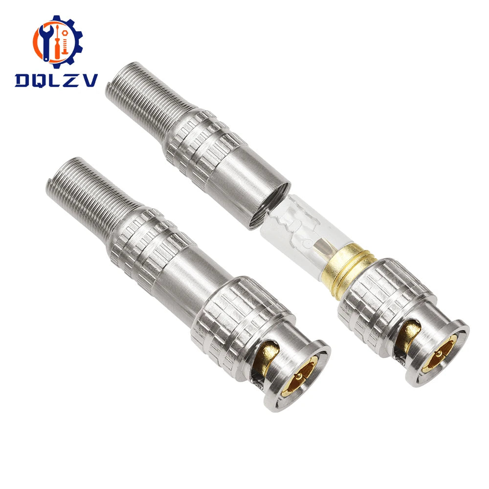 BNC JR-B25 Male Solderless BNC Connector for Security Cctv Camera System Wired Cctv Camera Security System Kit