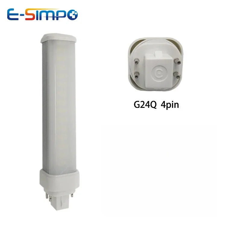 1PC 4Pin G24Q LED Horizontal 7W 9W 11W PL Light Lamp G24q-1 G24q-3 PLC-18W PLC-26W CFL Replacement CE RoHS Plug Bulb Light