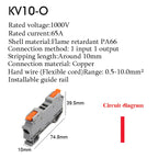Wire Connectors Rail Type Electrical Quick Terminal Block Direct Insertion Instead Of UK ST PT Docking For Parallel Connection