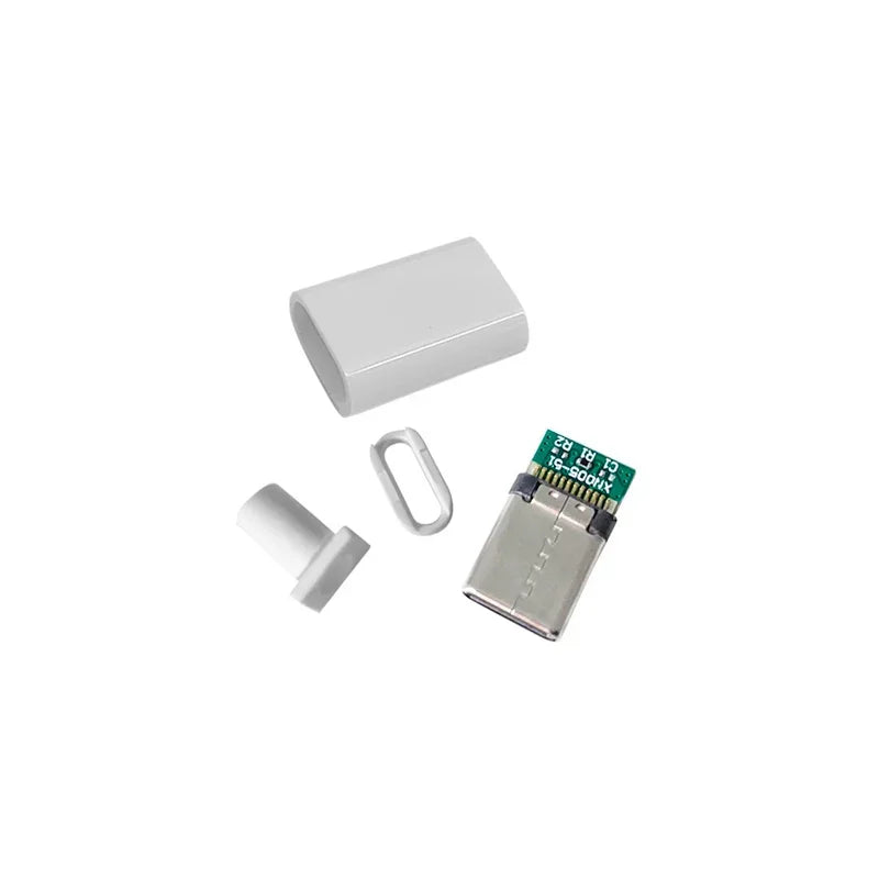 5pcs 10Pcs TYPE C USB 3.1 24 Pin Male Plug Welding Connector Adapter with Housing  Charging Plugs Data Cable Accessories Repair