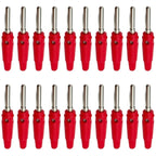 20/100PCS 4mm Stackable Banana Plug Connectors, Insulated High Current Plugs with Screw Terminal for Speaker,Multimeter and Test