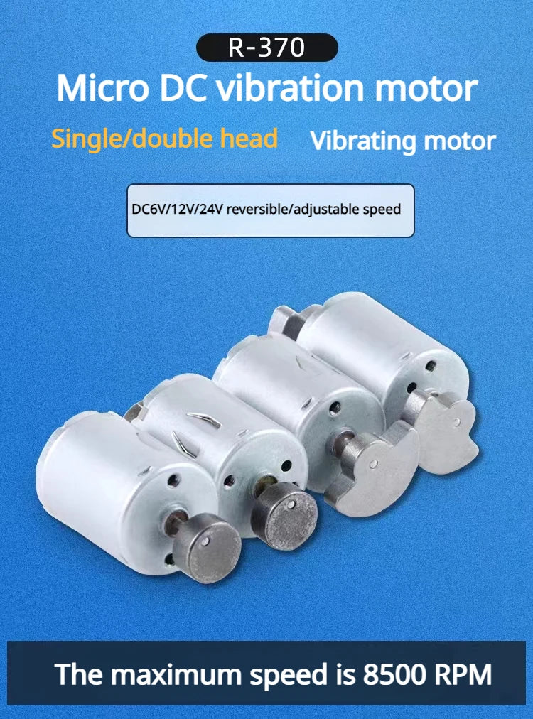 High Speed 6000rpm/8500RPM Strong Vibration 6V 12V 24V DC Vibration Motor For Micro Massage Eccentric Industrial Small Motor