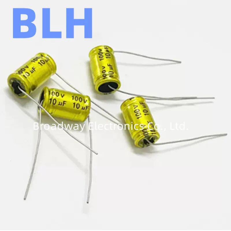 2PCS Audio frequency electrolytic capacitor axial horizontal NP 100V 22UF 33UF 47UF 68UF 100UF 10X16MM 10X18MM 10X20MM 13X25MM
