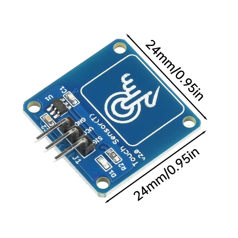 TTP223B Digital Touch Sensor Switch Module 1 Channel Capacitive Touch Module Gold-Plated Point Action Latch Type