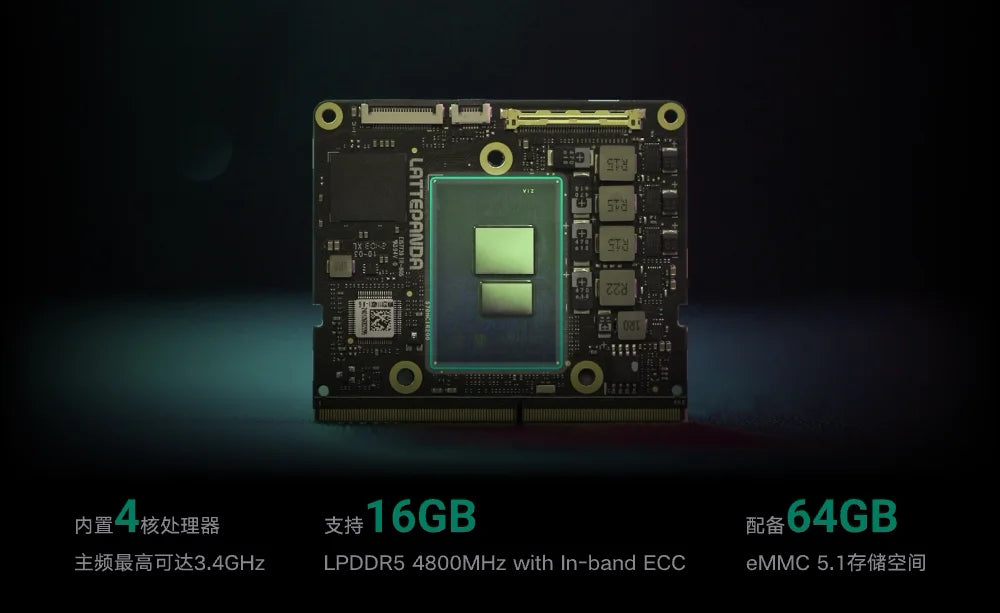 LattePanda Mu Latte Panda Micro x86 Computing Module N100 Processor 16G Memory 64G Storage